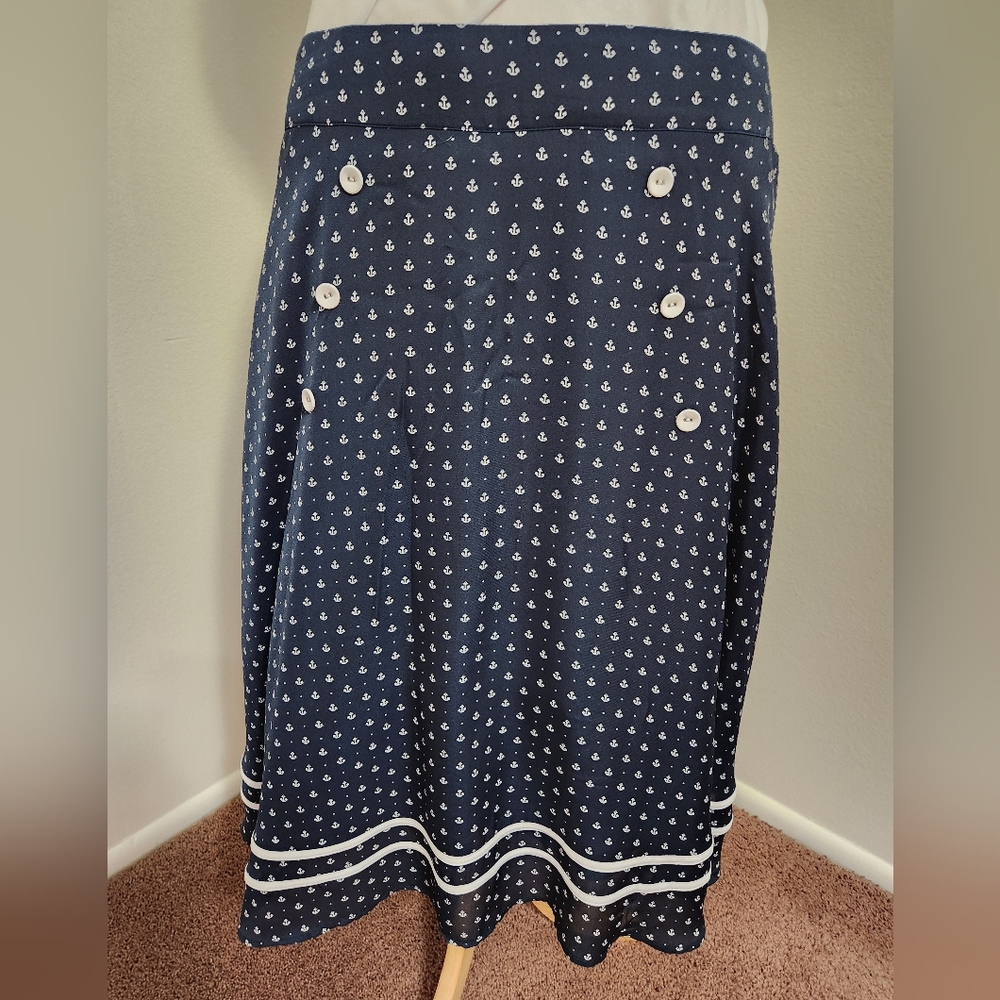 VooDoo Vixen Navy Blue Sailor Anchor Skirt 3XL Pre-Owned.